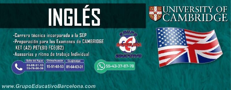 Cursos de preparación para los exámenes de inglés de CAMBRIDGE, reconocidos internacionalmente